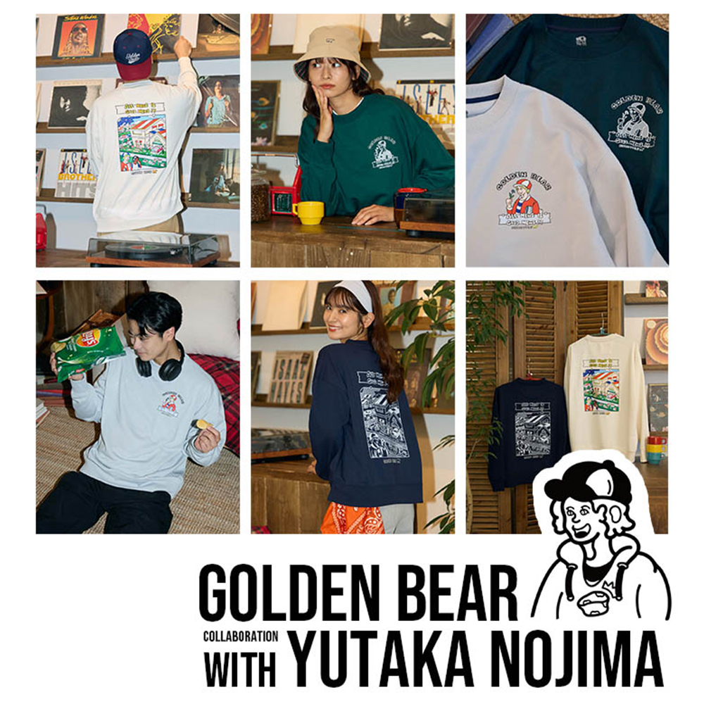 Golden Bear </br>イラストレーター YUTAKA NOJIMAさんとのコラボレーションスウェットを発売